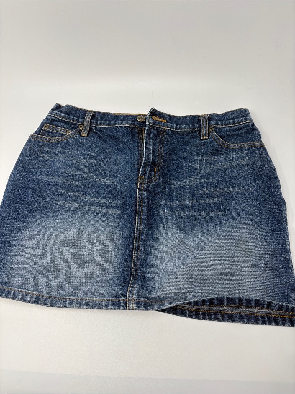 Arizona Classic Blue Denim Mini Skirt - Women's Casual A-Line